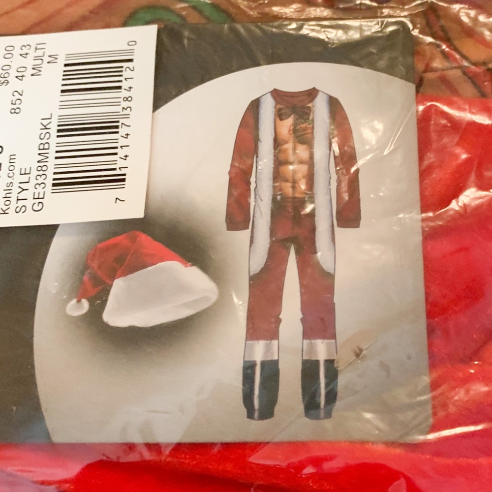 Sexy Santa Onsie with Hat with tags in bag. NWT